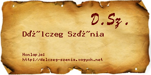 Délczeg Szénia névjegykártya